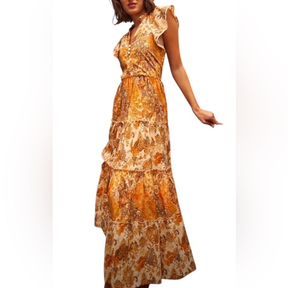 Anna Cate Louisa Midi, Fall Floral Size Medium.